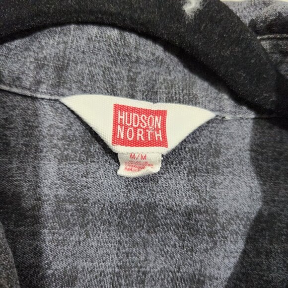 Hudson North Shirt Mens Medium Gray Long Sleeve Button Up Casual Pocket Cotton - Picture 4 of 13